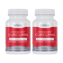 Omax3 2 Pack- HydroCurc curcuma curcuma Softgels, Nanoparticella di olio MCT altamente biodisponibile per la potenza e l'assorbimento, salute comune, 120 Softgels