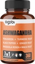 7 in 1 Ashwagandha 8050mg - Combinato con Fenugreek, Maca, Turco, Rhodiola, Ginger, E Pepe Nero - Mood, Forza, Spirito e Integratore di Supporto Energetico - 360 Capsule - 12 Mese di Alimentazione