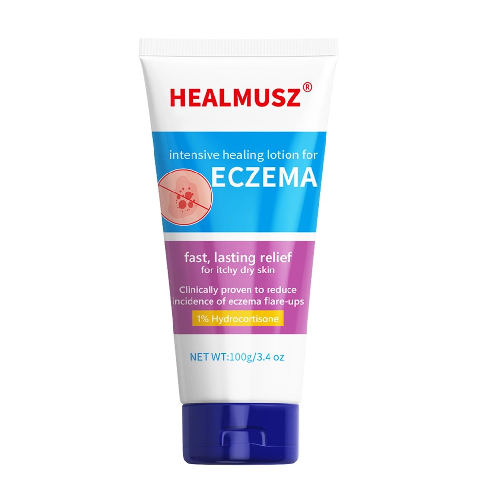 HEALMUSZ Eczema Relief Creamy Body Oil fornisce il sollievo immediato per Eczema-Prone Skin - 3.4 oz. Tube NDC:84010-008-01