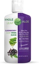 Succo intero Leaf Aloe Vera con estratto di sambuco organico – Formula brevettata, alto contenuto di acemannan, e NO acqua Aggiunto!