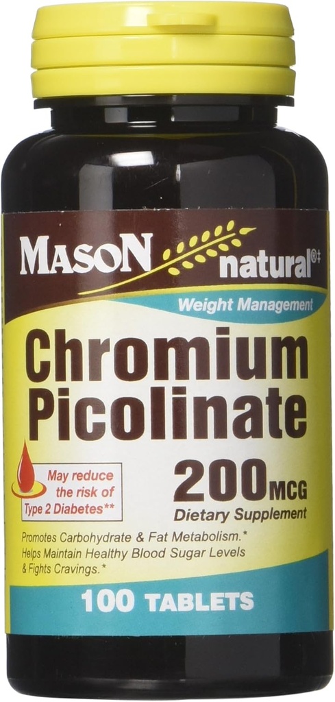 Mason Vitamins Cromo Picolinato Compresse, 60 Conte