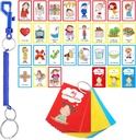 27 Autism Communication Cards Visual Aid Nonverbal Communication Board Speech Delay Feelings Emotions Flash Cards Autism bisogni speciali Cue Cards Apprendimento linguistico Giocattoli per bambini adulti