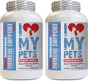 Amo il mio PETS LLC cat Immune System - PET Immune Support - Dogs and Cats - Booster - Healthy - Milk Cardo per gatto - 120 Trattamenti (2 Bottiglie)