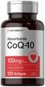 Horbäach CoQ10 100mg Softgels | 120 Count | Non OGM e Gluten Supplemento gratuito