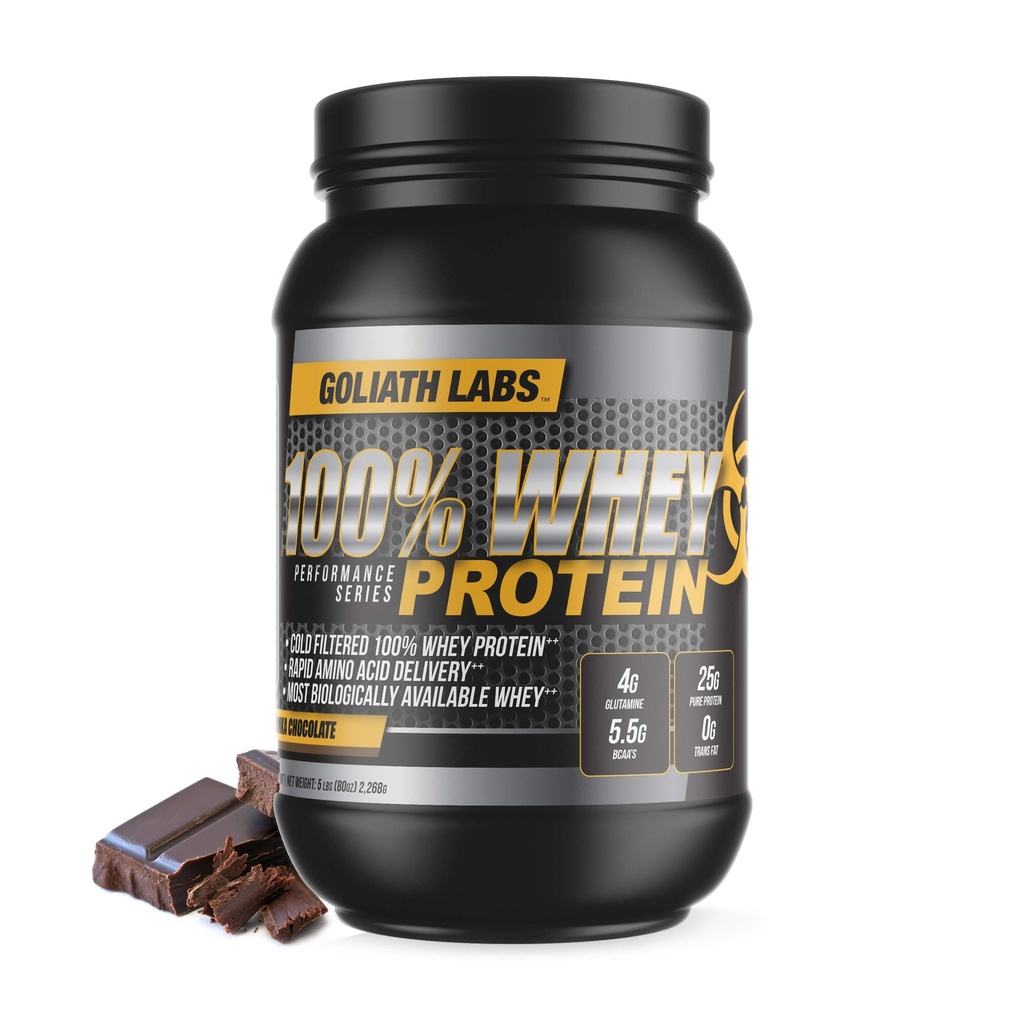 Goliath Labs ⧫ Polvere di proteine del siero 100% 5 lb (Chocolate)