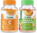 Vitamina C 750mg + Panax Ginseng, Gummies Bundle - Grande Assaggio, Integratore di vitamina, Senza glutine, OGM Libero, Gomma masticabile