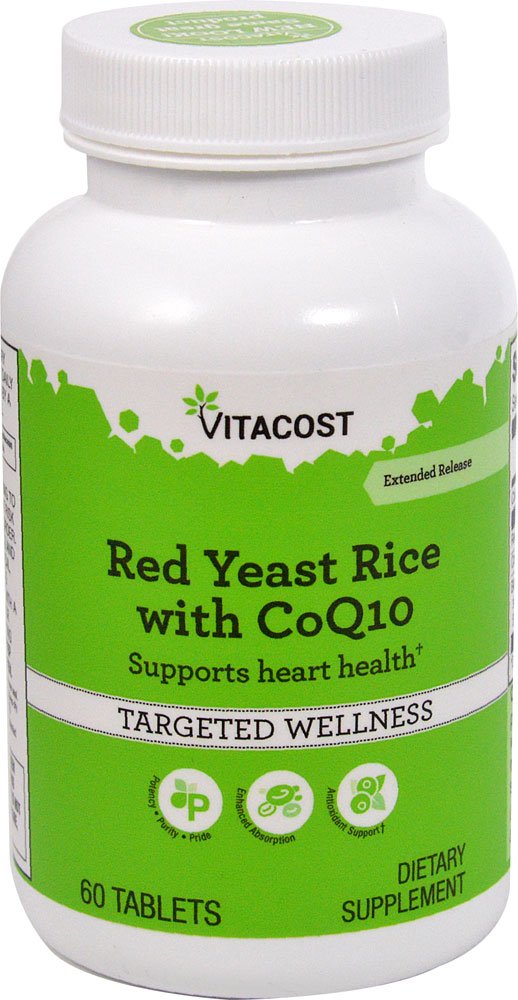 Vitacost Red Yeast Rice 1200 mg con CoQ10 - Extended Release - 60 compresse