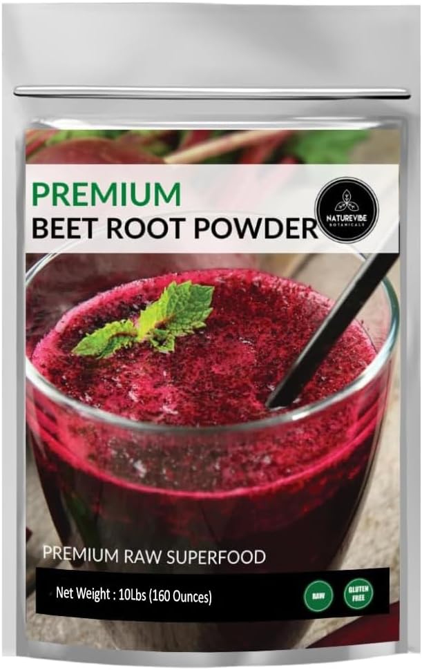 Naturevibe Botanicals Premium Beet Root Powder, 10lbs | Raw and Non-GMO | Bulk Bag (160 once)