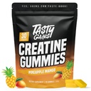 TASTY GAINS Creatine Gummies - 90g di Creatina Monoidrato - Integratori di allenamento - Costruire muscolo & Boost resistenza per gli uomini e le donne - Made in USA - Non OGM - Vegan Friendly (Large, Ananas Mango)
