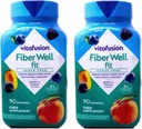 Vitafusion Fiber Well Fit Zucchero gratis Gummies - 90 ct, Confezione da 2