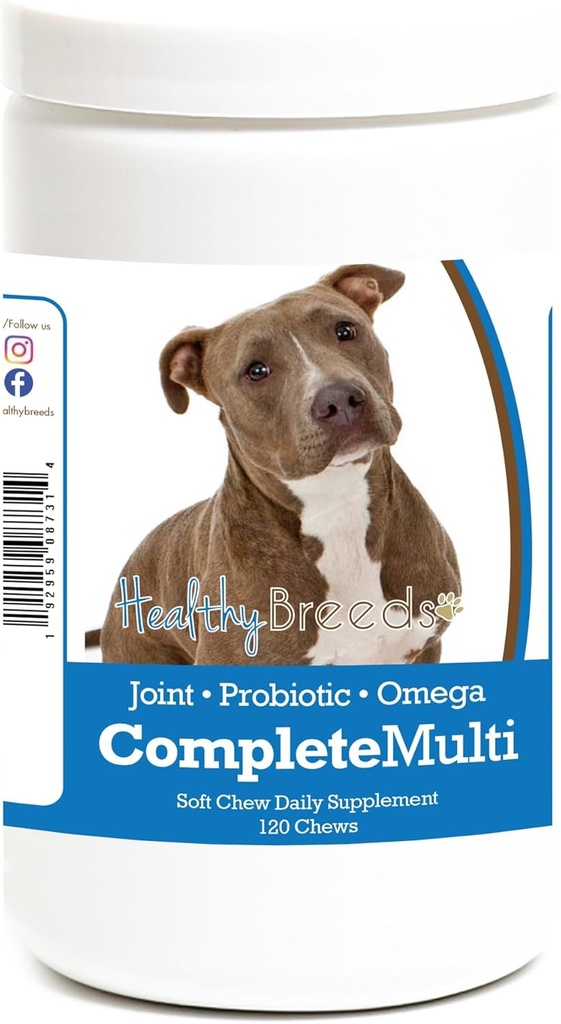 Salute alle razze Pit Bull Tutto in un Multivitamin Soft Chew 120 Conte