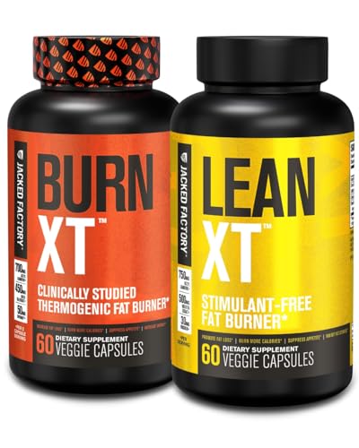 Jacked Factory Burn XT Thermogenic Fat Burner & magra XT Caffeina supplemento di perdita di peso gratuito