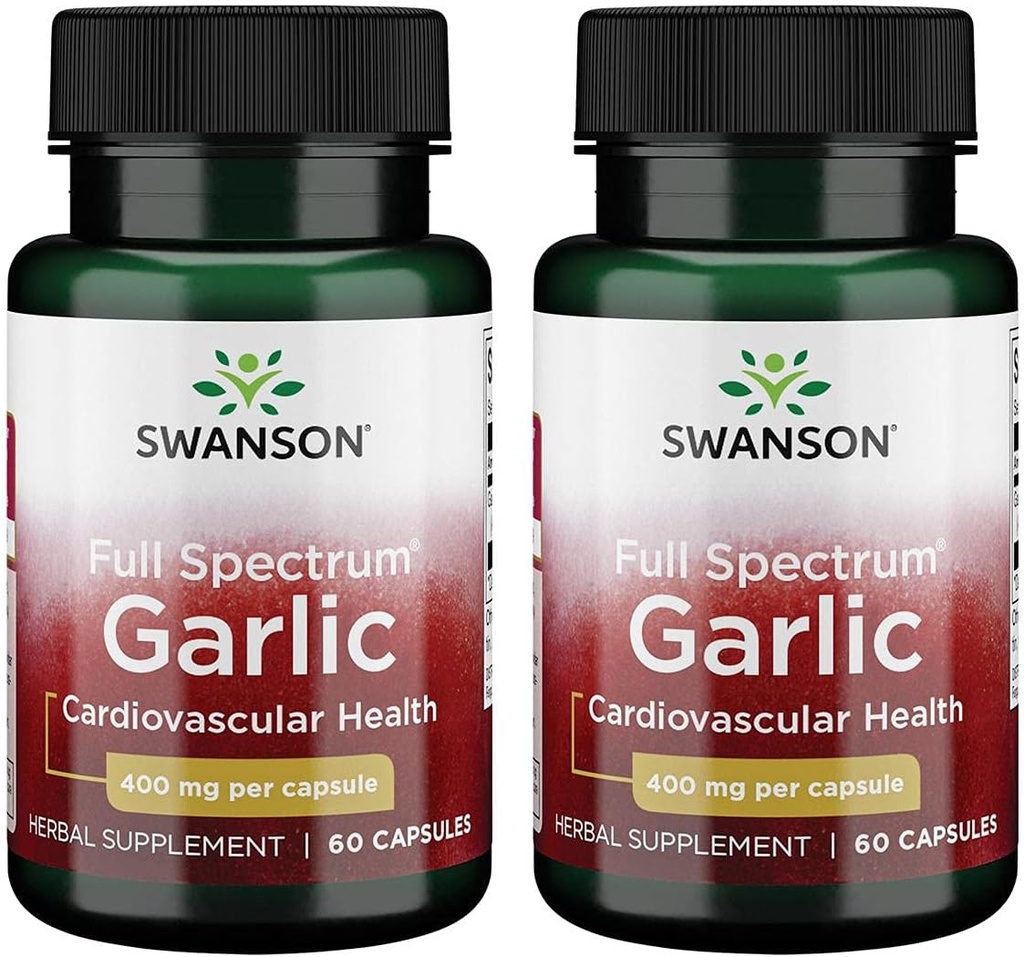 Aglio a spettro completo Swanson (Cloves) 400 Milligrammi 60 capsule (2 Confezione)