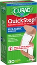 CURAD QuickStop Bleeding Control Flessibile Bandages tessuto, Taglie assortite, 30 Conte