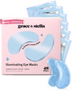 Grace & stella Award Vincere sotto la maschera degli occhi Ridurre i cerchi scuri, occhi gonfiati, borse sotto occhi, rughe, Gel Under Eye Patches, regali di compleanno per le donne - Vegan Cruelty-Free Self Care (48 coppie, blu)