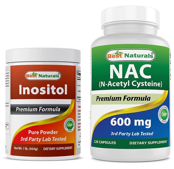Migliore polvere di inositolo naturale 1 Lb & NAC 600 mg