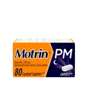 Motrin PM Caplets con 200 mg Ibuprofene & 38 mg Diphenhydramine Sleep Aid, Nighttime Pain Reliever for Minor Aches & Pains, Bulk, 80 ct