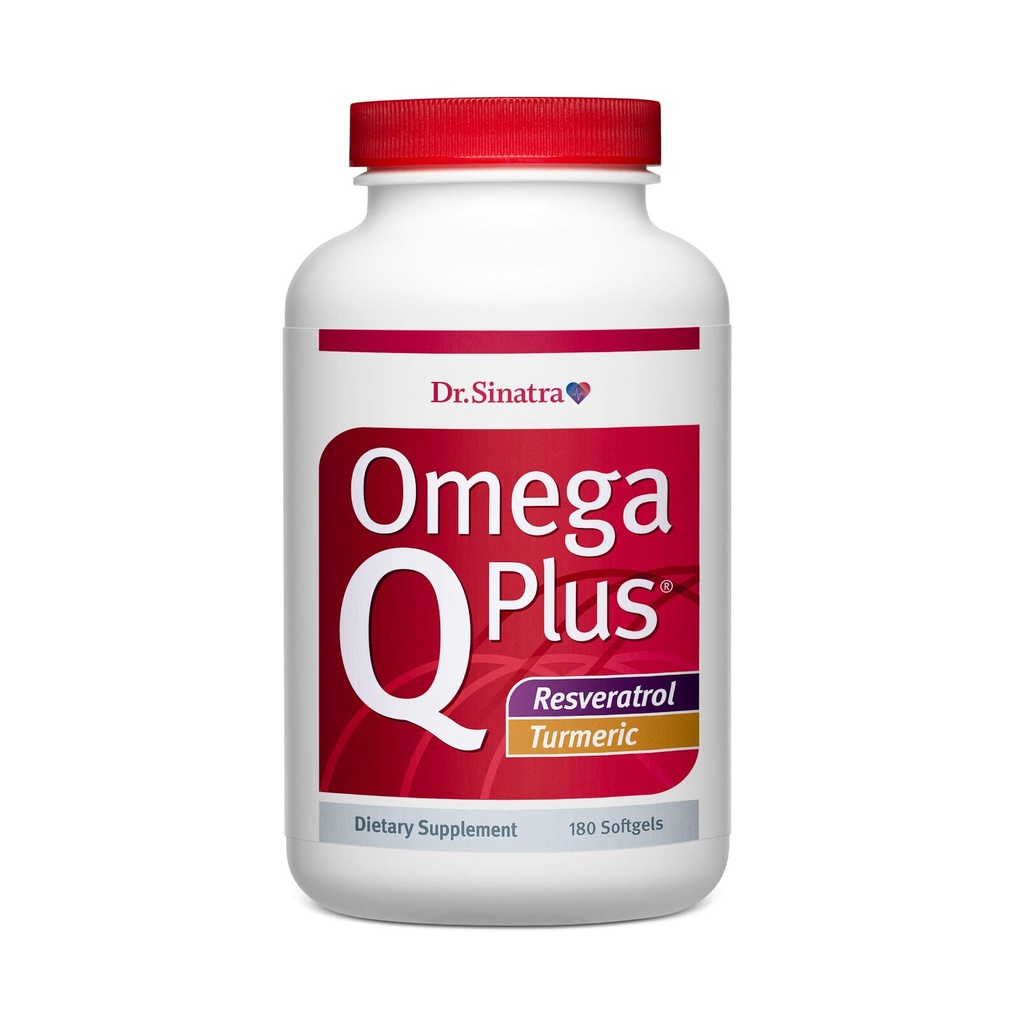 Dr. Sinatra Omega Q Plus Resveratrolo e Turmerico - Supplemento Omega-3 con il supporto CoQ10 per il flusso sanguigno sano e risposta gonfiabile sana (alimentazione di 90 giorni)