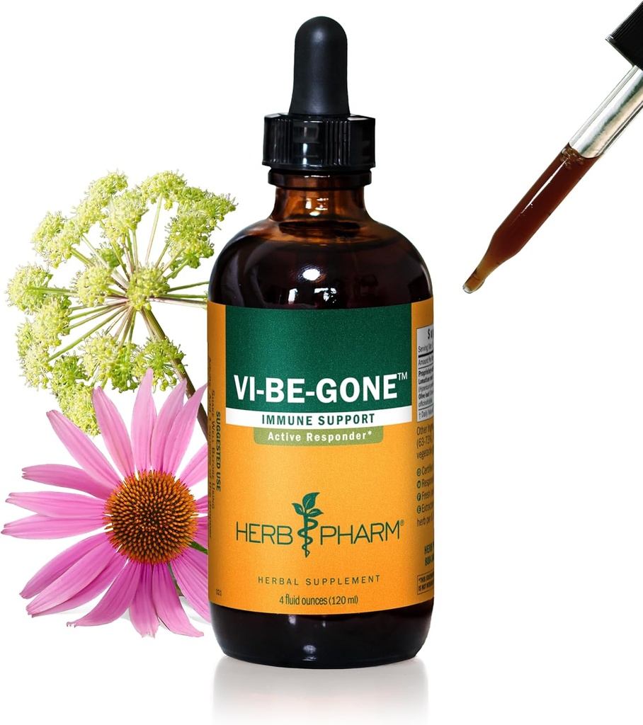 Herb Pharm Virattack Liquid Herbal Formula con Lomatium per il supporto attivo del sistema immunitario - 4 oncia