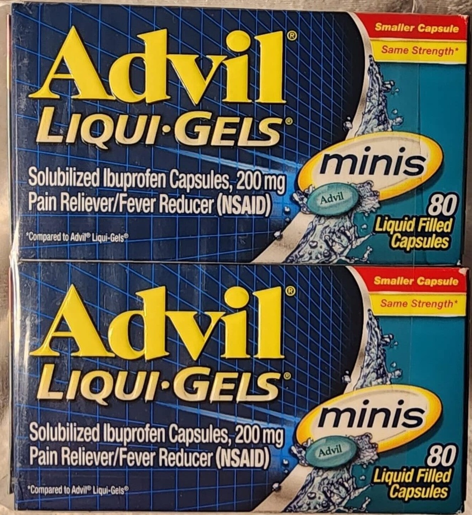 Advil Liqui-Gels Minis, 80 capsule per bottiglia (3 bottiglie)