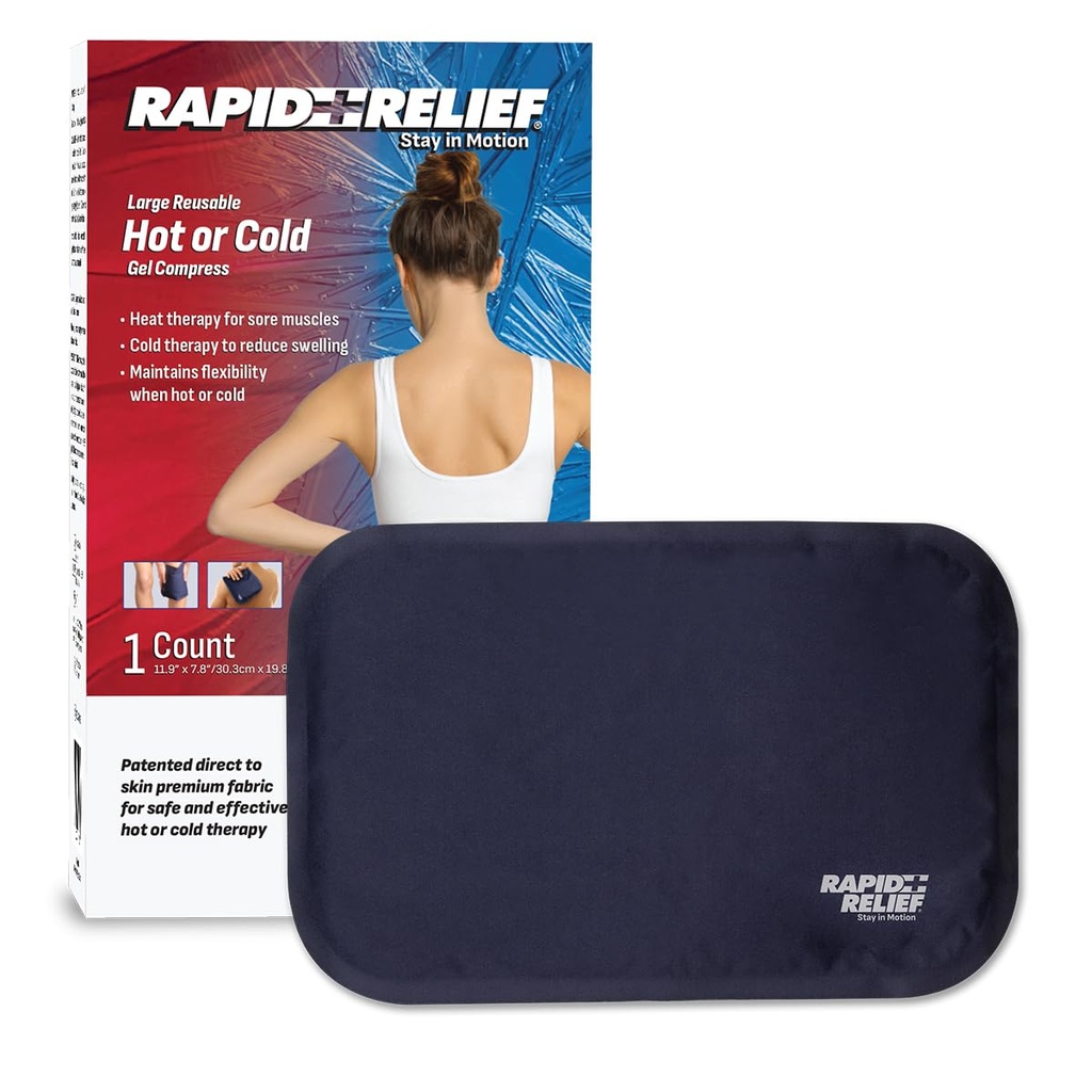 Compressori a freddo del gel riutilizzabili di grande sollievo rapido - Comodi pacchetti di ghiaccio Flex per la schiena, il ginocchio, la spalla, i dolori muscolari e il sollievo del dolore del corpo 8” x 12” Grande