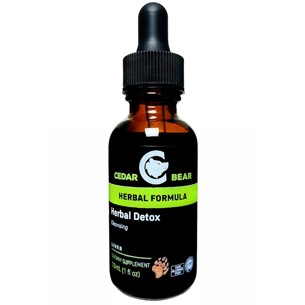 Orso di Cedro - Detox di erbe un supplemento di erbe liquido Questo è un Deep Detox Cleansing che aiuta organi e tessuti trasparenti di tossine ambientali 1 Fl Oz