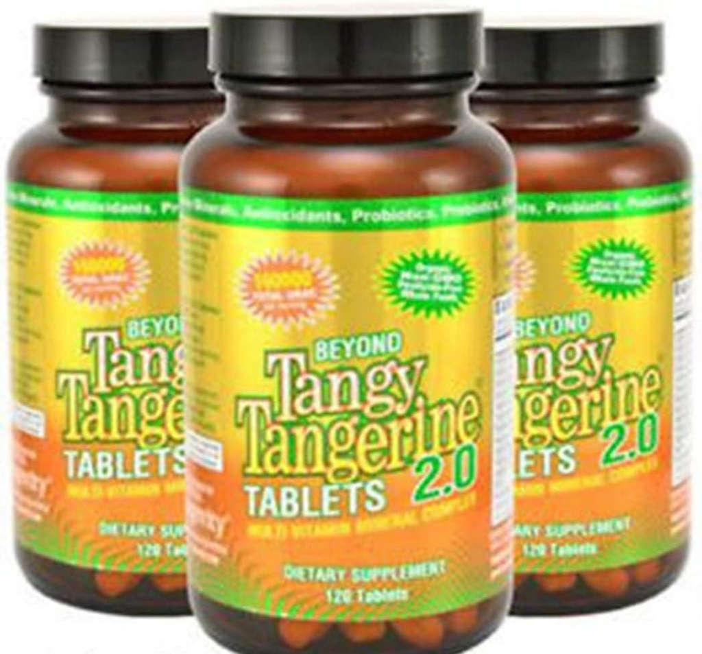 Youngevity Beyond Tangy Tangerine 2.0 Multi-Vitamin & Mineral Complex - Realizzato con Natural & Whole Foods | 160.000 ORAC | 120 Compresse - 3-Pack