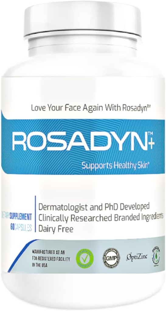 Rosacea Skin Care Supplemento per Redness of Face, Eye and Nose | Targets La causa radice dei sintomi