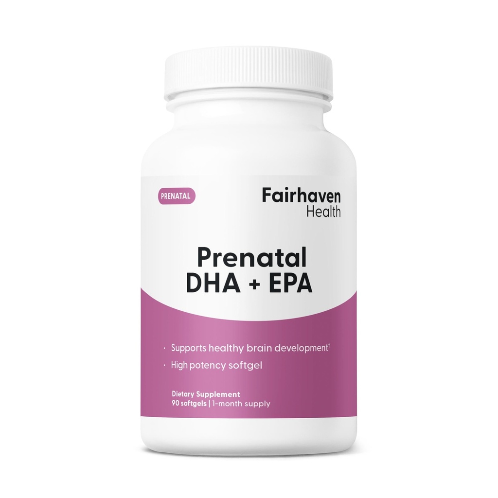 Fairhaven salute Peapod Prenatal DHA integratori | Premium Islandic Fish Oil Supplemento per la gravidanza sana | EPA DHA Omega 3 Supplemento per cervello, occhio, sviluppo del cuore | Citrus | 90 Softgels
