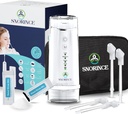 Sistema di irrigazione nasale per il sollievo del seno - Detergente elettrico portatile senza cordone Neti Pot - Kit fluido del seno per adulti e bambini, casa e viaggio con 4 modalità di risciacquo, 4 ugelli, 40 pacchetti di sale