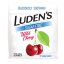 Luden's Sore Throat Relief Lozenges for Minor Everyday Irritation & Dry Mouth, Sugar Free Wild Cherry Gocce aromatizzate, 75 Count