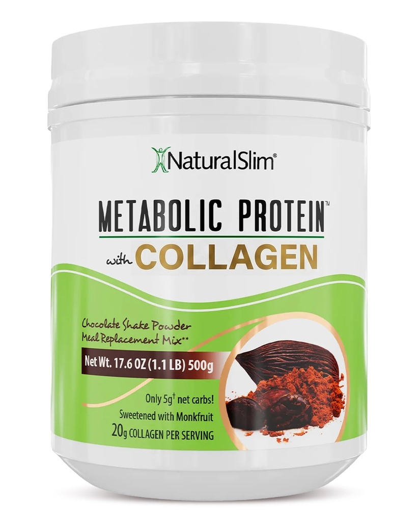Polvere di proteina metabolica con collagene, Agitazione della polvere di proteine del siero di siero, Collage idrolizzato con L-Glutamina per il supporto metabolico, digestione, pelle, articolazioni e muscolo, sostituzione a basso contenuto di carboidrati, 17.06 oz
