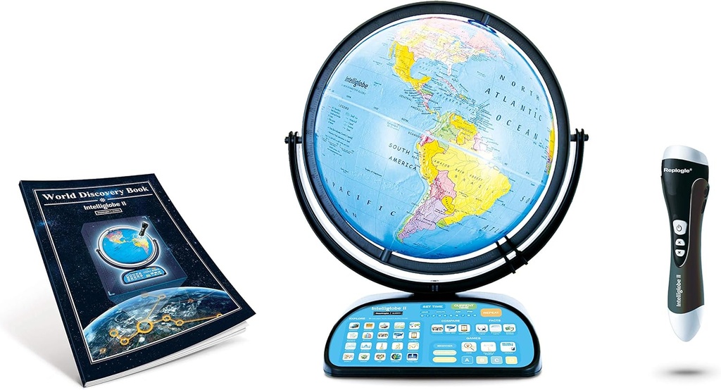 Replogle Globe per bambini interattivo 12 pollici che parla globo del mondo con stand, giocattoli educativi di apprendimento4Kids per i bambini di classe età 4-8 & Decor