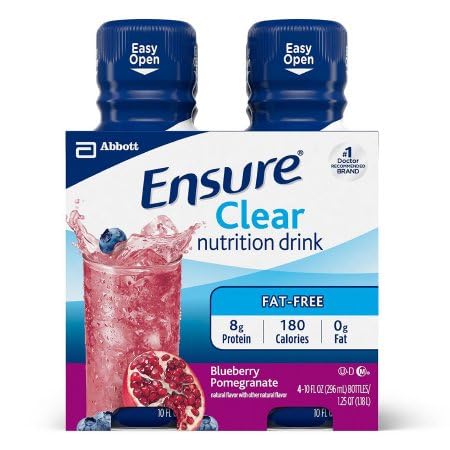 Assicurare Clear Blueberry Pomegranate Nutrizione Bevanda, Fat Free, 4 Pack