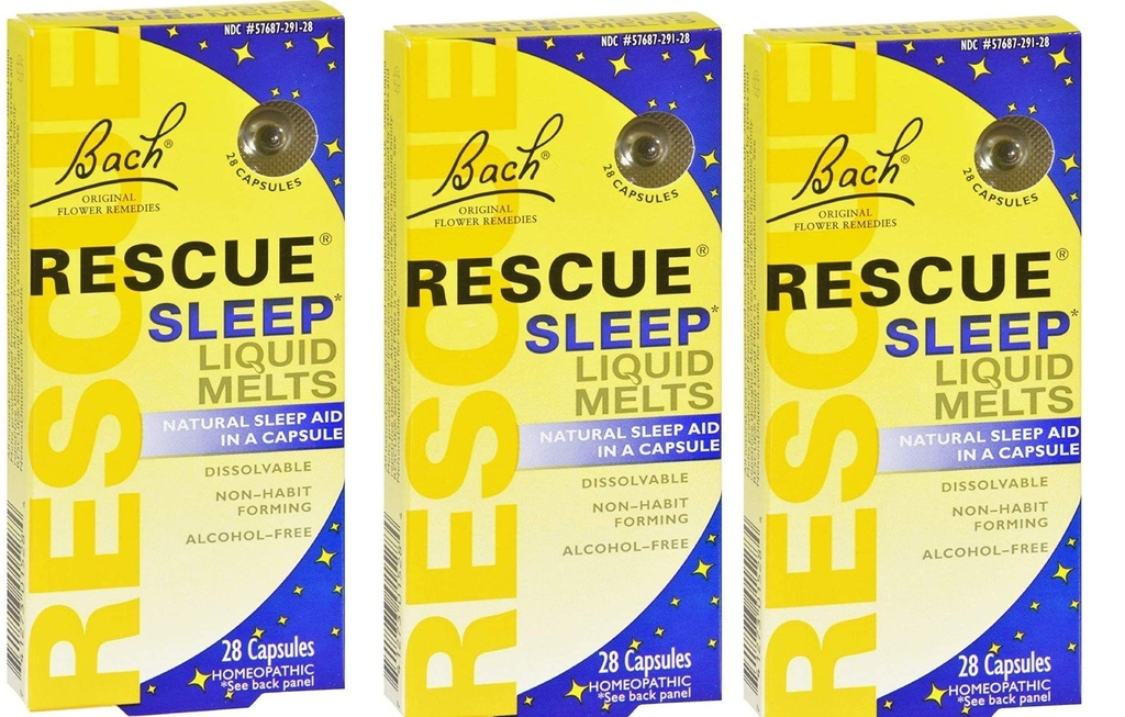 Bach Rescue Sleep Liquid Melts, Capsule Ssolvibili 28 ea ( Confezione da 3 )