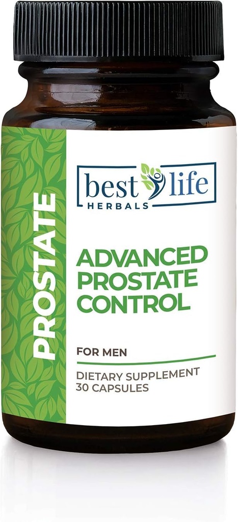 Best Life Herbals Advanced Prostate Control Supplemento con Saw Palmetto per gli uomini Esperimento Allargato Prostato, Urinazione frequente, Timone sopraattiva -1 Bottiglia
