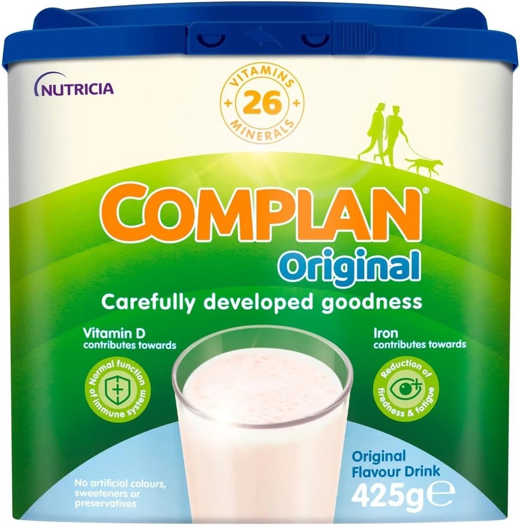 Complan Nutritious Vitamin Rich Drink Original Flavour 425g 7-8 Serve
