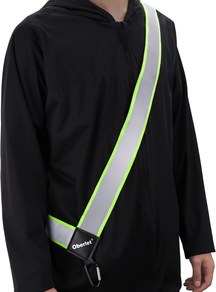 Reflective Running Gear | Sash riflettente per camminare a notte | Sash riflettente ad alta visibilità | Cintura riflettente per camminare nel buio | A