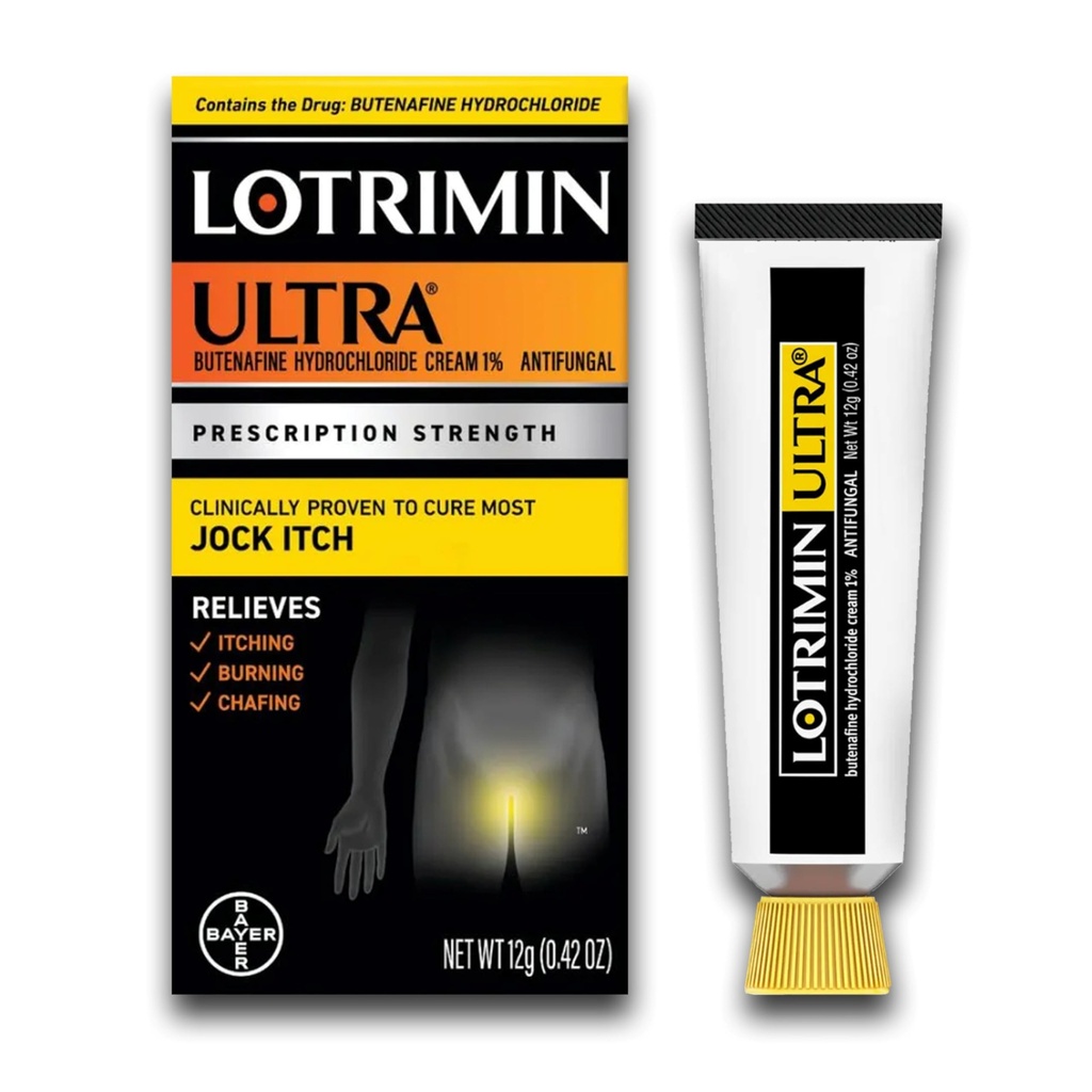 Lotrimin Ultra Jock Itch Cream - Potente trattamento Butenafine cloridrato per Jock Itch, 0,42 grammi (12 Grammi) (Packaging May Vary)
