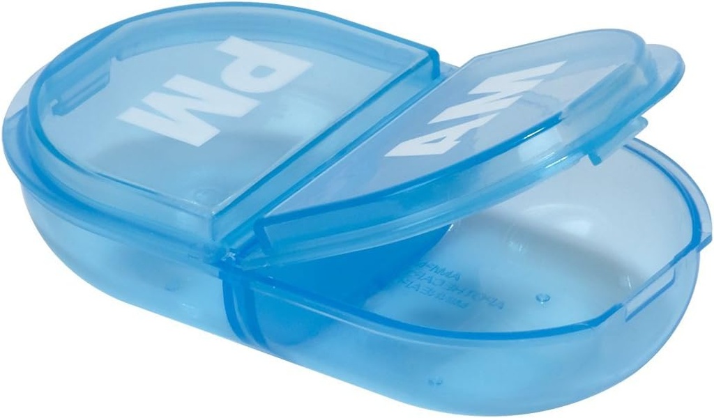 Ezy Dose Travel Pocket Pharmacy Pill Box e Medicina, Contenitore di vitamina, Quotidiano, AM PM Planner e Storage, Confronti a scatto, Confezione da 6, Vary di Colros May