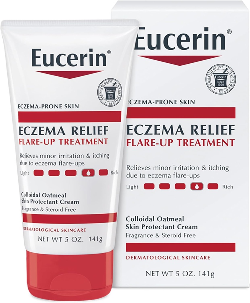 Eczema di Eucerin trattamento di flauti - fornisce sollievo immediato per la pelle di Eczema-Prone - 5 oz. Tubo