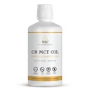 VTC VitaTradingCo. 100% Pure C8 MCT olio | 3X Distilled Caprylic Acid | Grasso sano per l'energia pulita | Sustainably Sourced | Non-GMO, Paleo, Keto | 32oz, 64 Servings (Unflavored)
