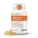 INVITA L-metilfolato + B Balance - 5-MTHF, B6, B2 & B12 Methylcobalamin B Complex - 60 capsule - Professional Strength Active Methyl Folate - Non GMO, Gluten Free, No Fillers (7.5 mg)