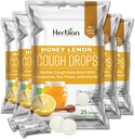 HERBION Naturals Cough Drops with Honey Lemon Flavor, Dietary Supplement, Soothes Cough, for Adults and Children Over 6 Years, 125 Lozenges, Confezione da 5