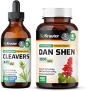 BIO KRAUTER Cleavers Tincture 4 Fl. Oz. & Dan Shen 100 capsule