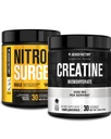 Fabbrica Jacked Nitrosurge costruire pre allenamento con la creatina per la costruzione del muscolo (30 Serve, bianco artico) & polvere di monoidrato della creatina per la crescita del muscolo & forza aumentata (30 Serve, non aromatizzata)