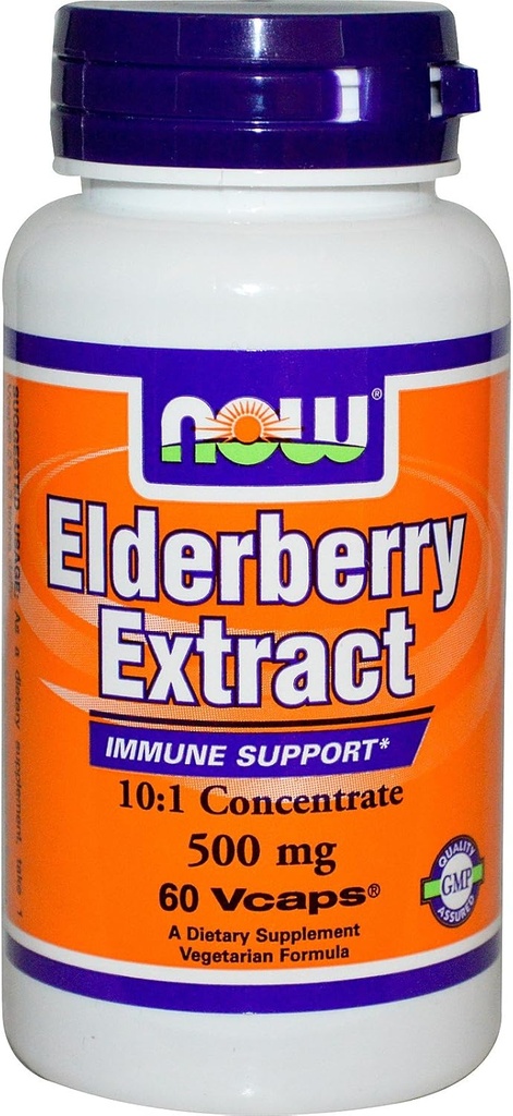 Ora Foods Elderberry 500 Milligrammi, 60 capsule di Veg (Pack of 2)