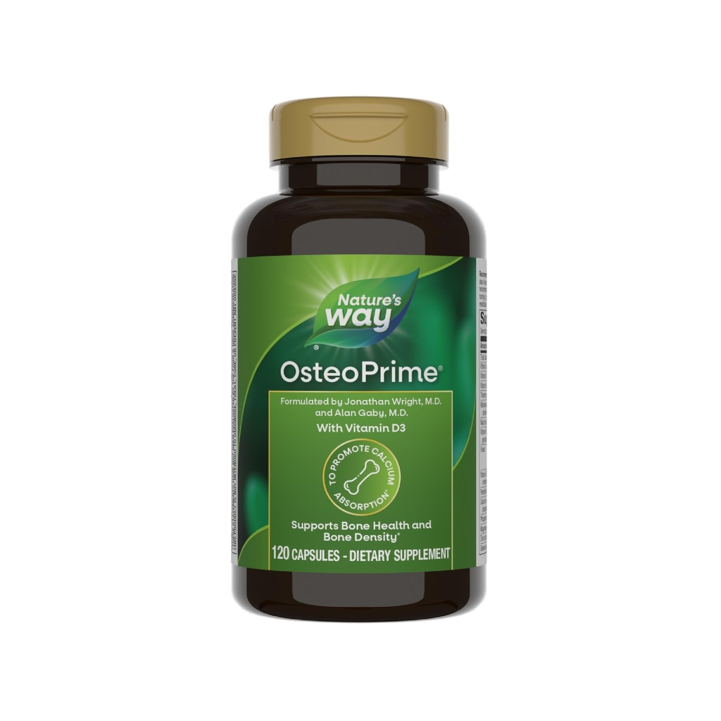 Natural's Way OsteoPrime, Supporta la salute e la densità*, Vitamina D3, Gluten Free, 120 capsule vegetariane (Packaging May Vary)
