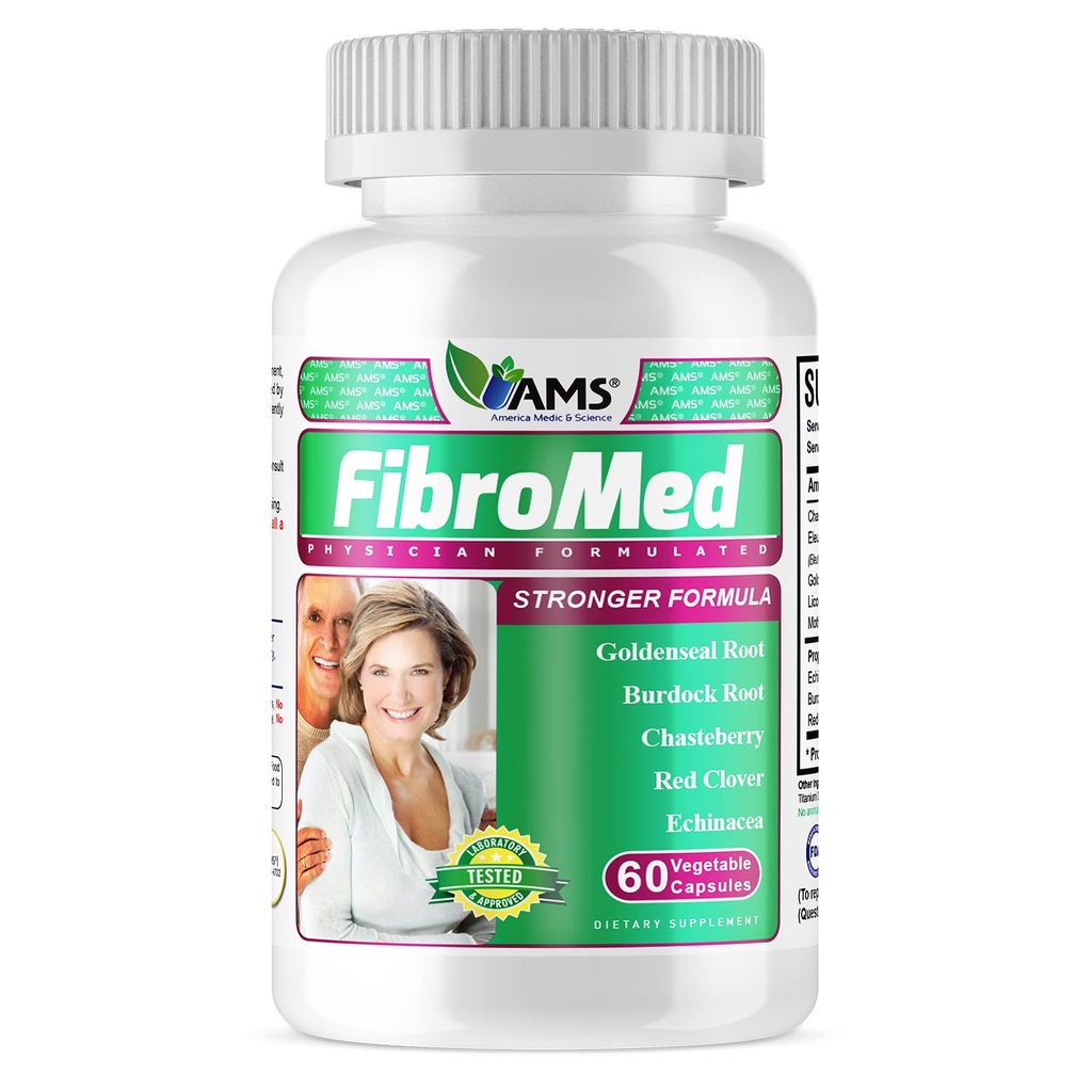 America Medic & Science FibroMed (60 capsule) | Supplemento di bilanciamento ormonale per le donne | con Chasteberry, Clover rosso, Echinacea e altre erbe naturali | Supporta la salute riproduttiva