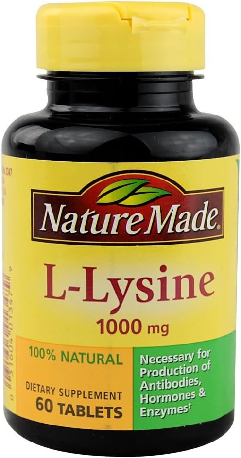 Natura Fatto Extra Forza L-Lysine 1000 mg Compresse, 60 Conte per Proteine Sintesi (Pack of 3)